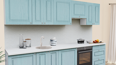 Кухня на заказ Роялвуд голубой